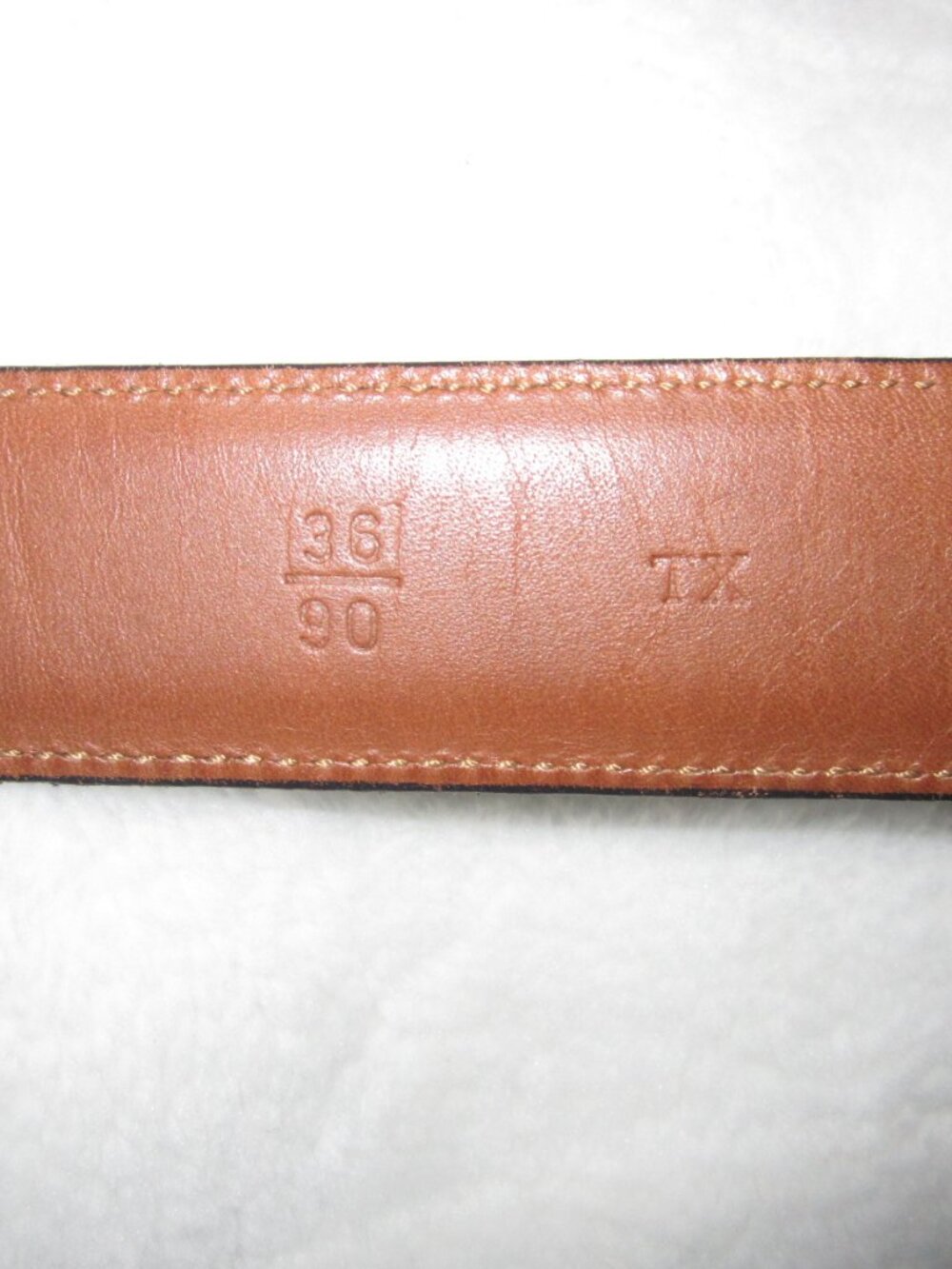 TRAFALGAR Black Leather Belt Made in USA Italian Solid Brass Buckle Men's 36 - Picture 7 of 8